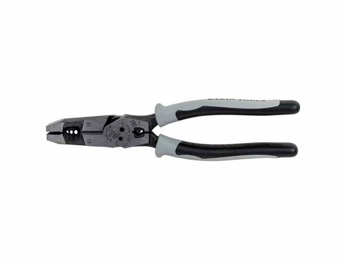 Klein Tools Hybrid Pliers - Crimper Fish Tape Puller & Wire Stripper J2159CRTP